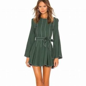 Nicole Dress in Sycamore Green - Revolve